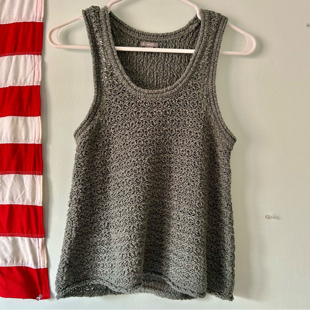 Aerie Green Knit Sleeveless Top